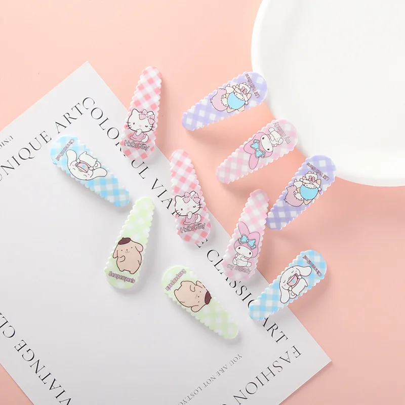 20Pcs Girls Fashion Wave Hairpin Cartoon Sanrio Hair Clip BB Clip Cute Princess Hairgrip New Children Headdress Hair Accessories