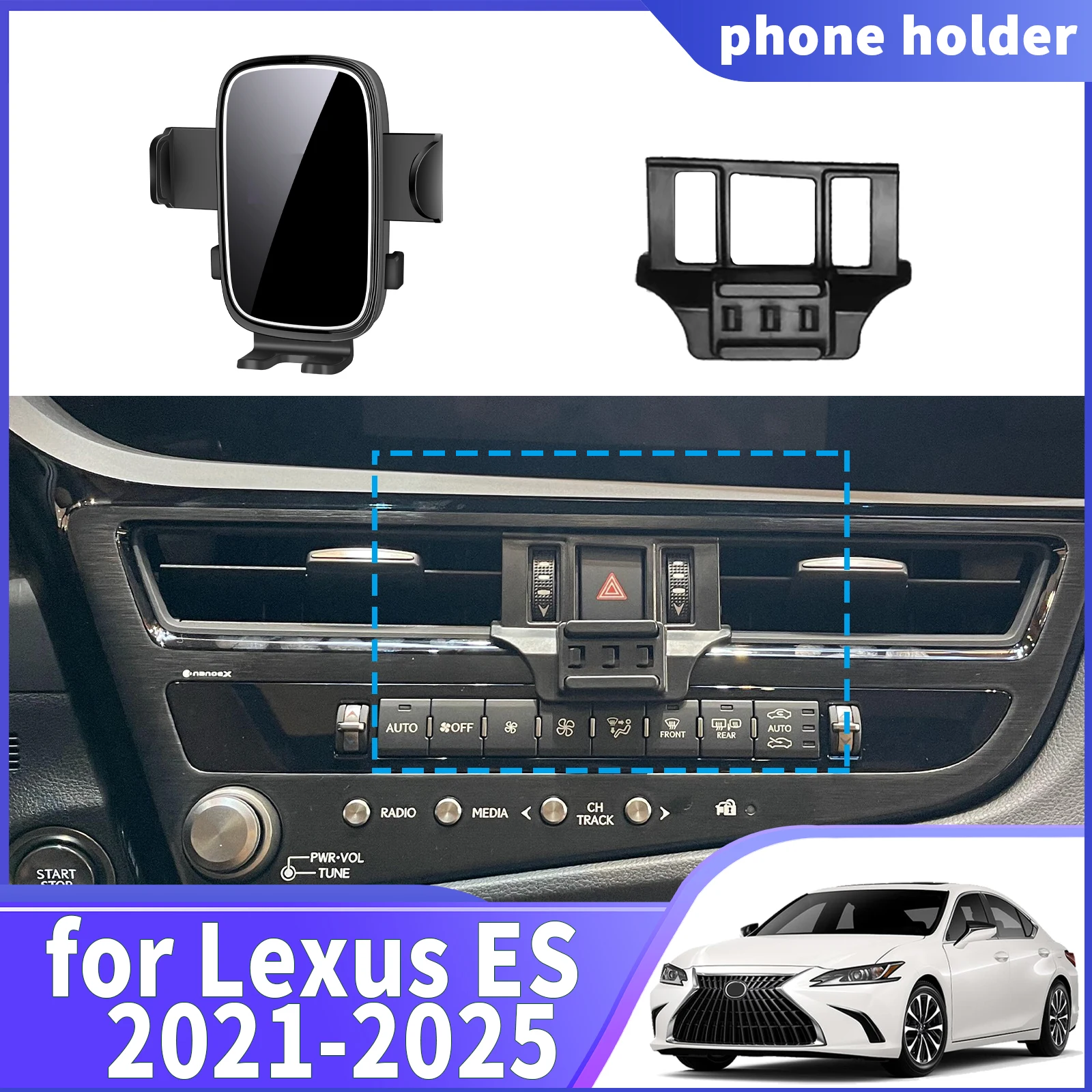 

fit for Lexus ES 200 300H 250 350 2021 2022 2023 2024 2025 Navigation Phone Holder Mount Customized Car accessoires