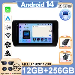 Android 14 For Toyota Avanza Veloz 2021 - 2023 Head Unit Multimedia Dash Cam Carplay Auto High-performance QLED WIFI Screen CPU
