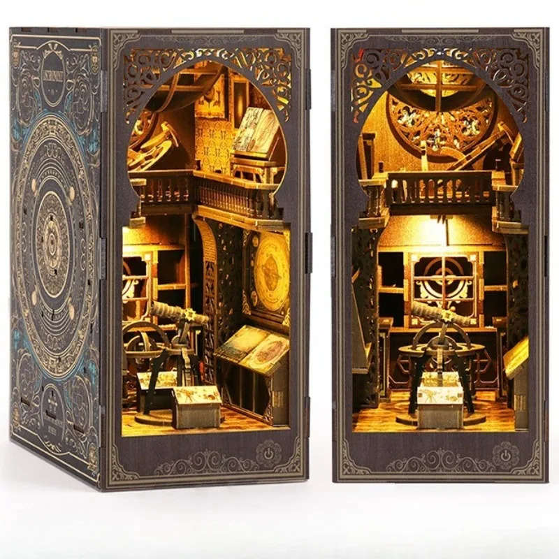 Bookstand DIY Hut Hand-assembled Bookstand Wooden Puzzle 3d Three-dimensional Booknook Bookstand