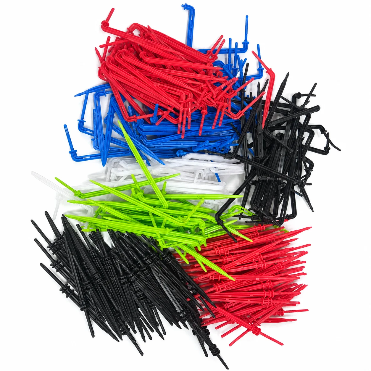 50PCS 1/8in Drip Stakes for 3/5mm Soft Tubing Direct Root Irrigation for Potted Plants Nursery Garden Greenhouse