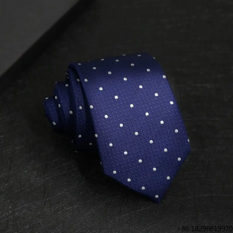 8CM Dot Pattern Silk Necktie Business Office Banquet High Grade Casual Men Tie