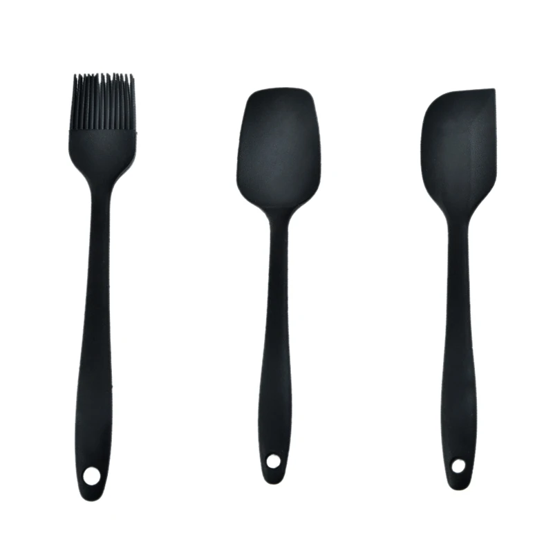 Silicone Spatula 3 Piece Set Cake Spatula Oil Brush Silicone Kitchenware Set Cake Spatula Oil Brush Baking Tool