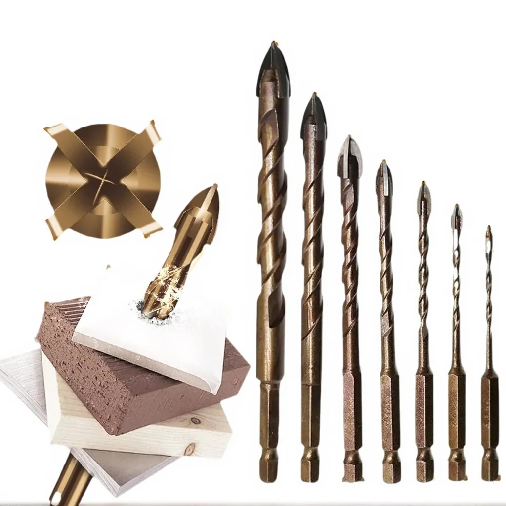 Broca para azulejos hexagonales cruzados de 3-12 mm - Abridor de agujeros de aleación dura