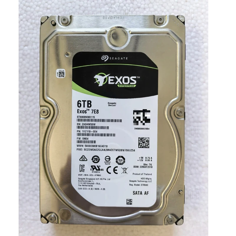Festplatte für Seagate ST6000NM0115 Enterprise Festplatte 6 TB SATA 7,2 K 3,5 Zoll 256 MB Festplatte