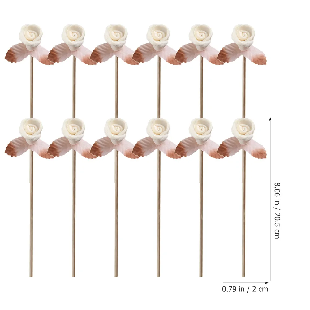 

12 Pcs Diffuser Aromatherapy Diffuser Stick Sticks Flower Shaped Dried Home Car Scented Oil Reeds Health Care