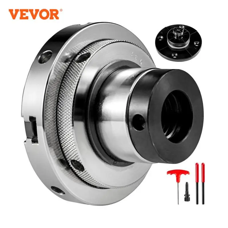 VEVOR Lathe Chuck 4-inch Nova Chuck Self-centering Lathe Chuck Independent 4 Jaws Mini Lathe Chuck Wood Lathe Bowl Chuck Steel