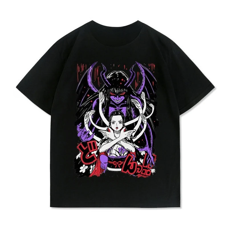 One Piece: Son of The Devil Nicole Robin Printed T-shirt, Anime Casual Cotton Comfortable Parent-child Outfit