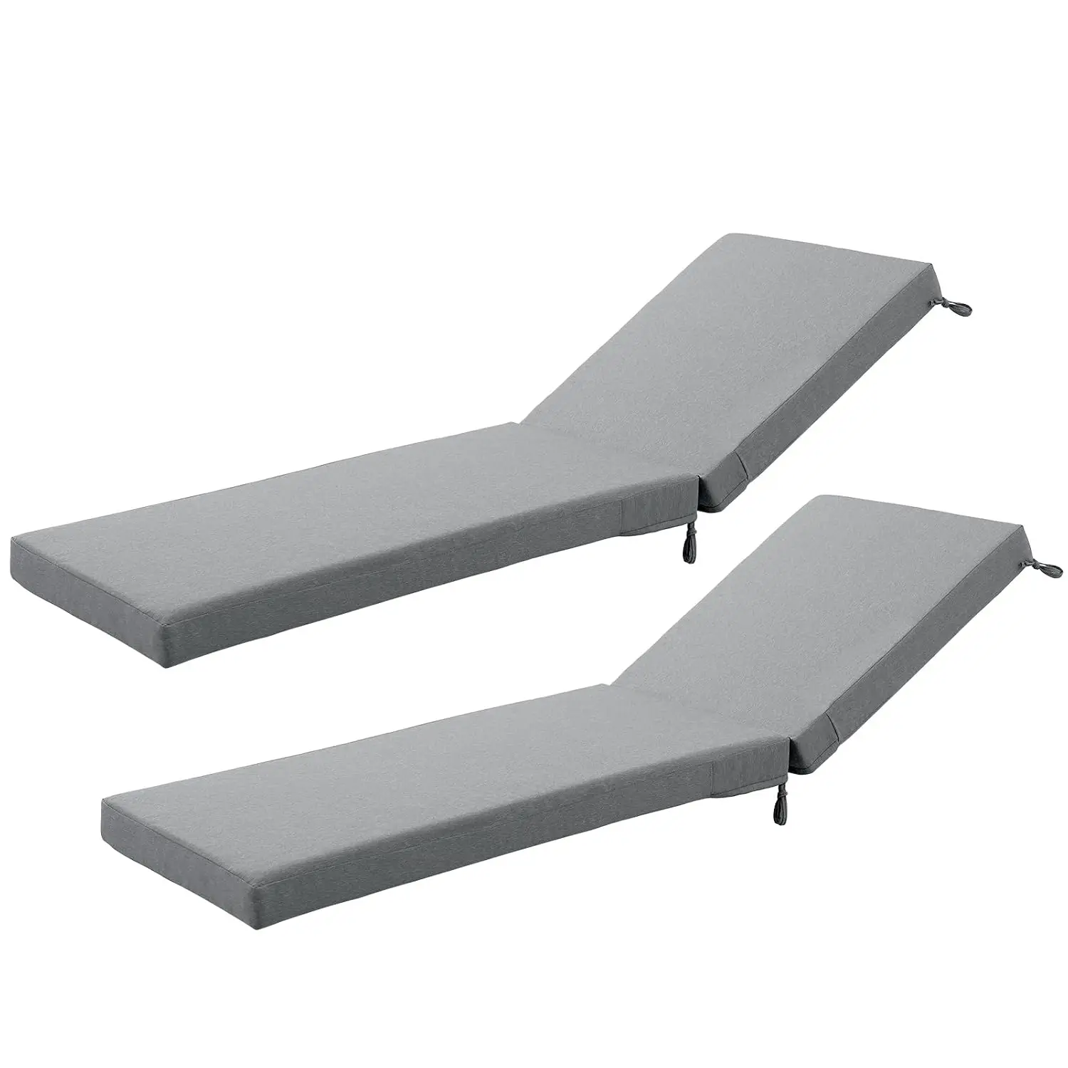 Lounge Cushions Set of 2, Water&UV&Fade Resistant Pad with Zipper&Straps for Porch Yard Deck Pool 72x22 Inch, Customized