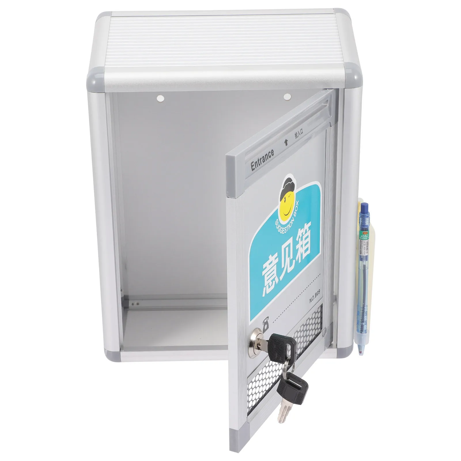 Sturdy Lockable Wall Mount Letter Box Suggestion Post Container for Public Offices Schools Businesses Safe Storage of Letters