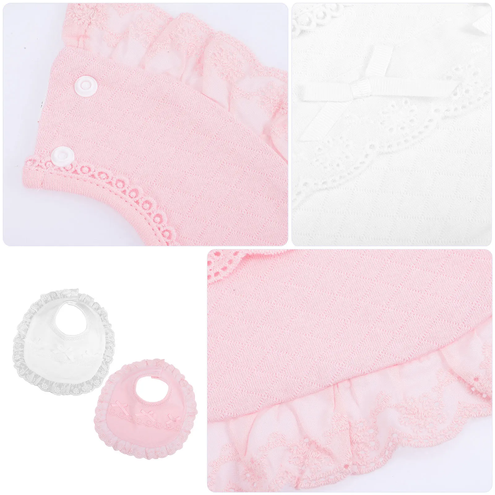 

2Pcs Baby Baptism Bibs Cotton Soft Comfortable Reusable Absorbent Drool Bibs Lightweight Infant Supplies Baby Feeding Bib