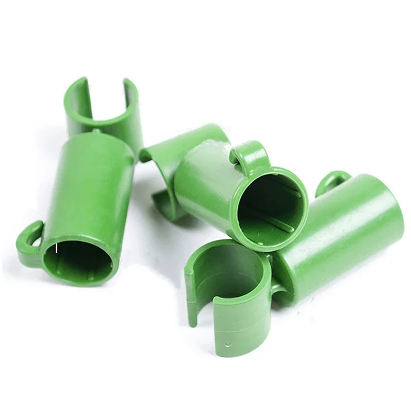 Plant Pile Connectors, Plant Stakes Buckle Gardening Orchard Pillar Plastic Coated Steel Pipe Connector, Greenhouse Support