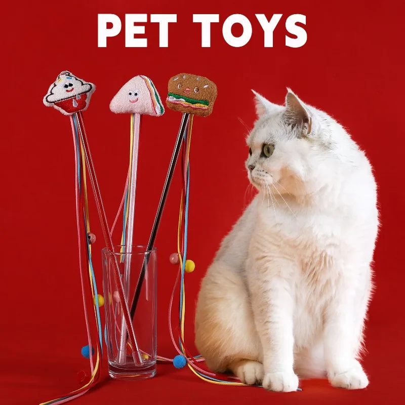 كوكي كارتون كوكي، عصا لعبة القطط، شرابة نخب الجبن القطيفة، عصا لعبة تدريب تفاعلية بصوت الكرة #2