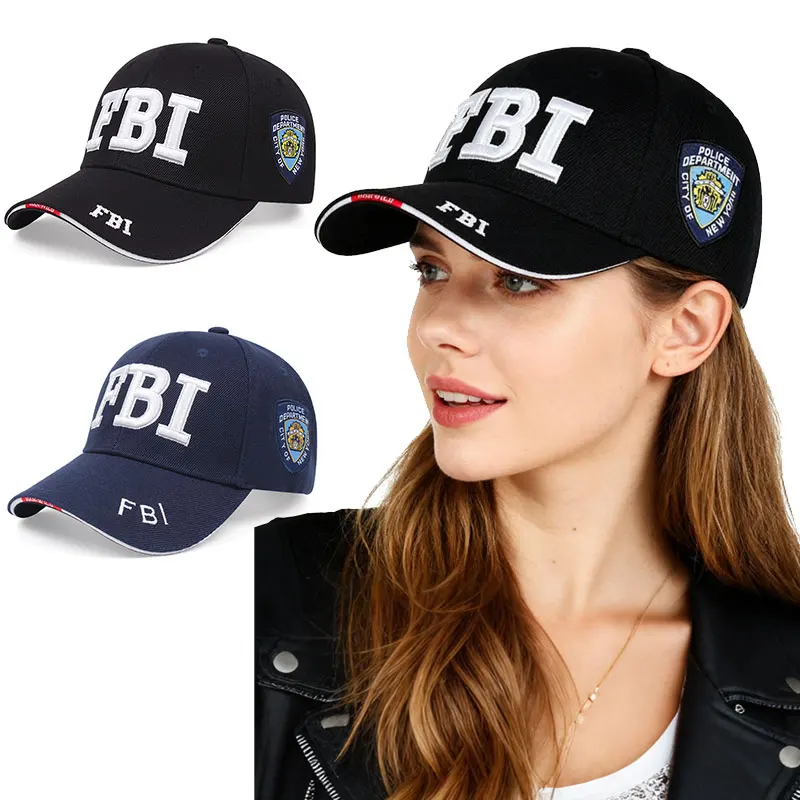Multi - FBI - Gorra de béisbol temática, artesanía de bordado 3D, interpreta la actitud de la moda de los entusiastas de la investigación criminal