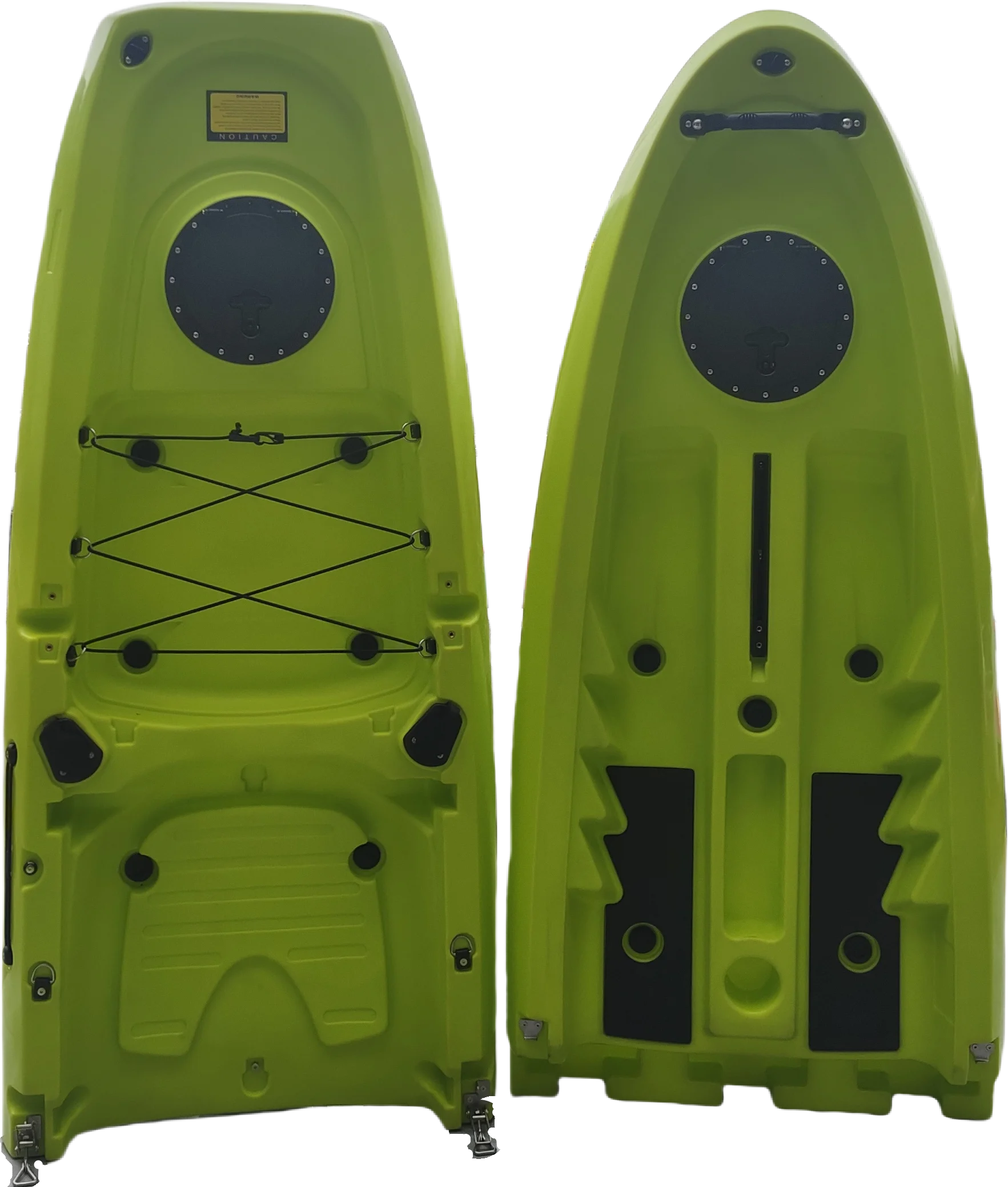 جديد 3.3 متر وحدات الجلوس على قمة الكاياك للبالغين سهلة التخزين 2 قطعة واحدة البلاستيك الصيد قوارب الكاياك للتجول في الأنهار