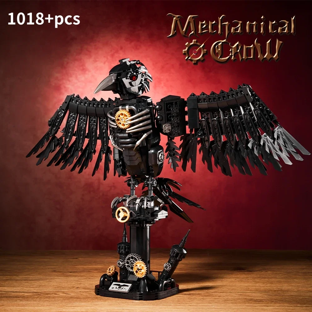 1018PCS Mechanical Creative Crow สัตว์ Building Blocks ชุดอิฐ DIY Assembly ตกแต่งสําหรับผู้ใหญ่ของขวัญวันเกิด