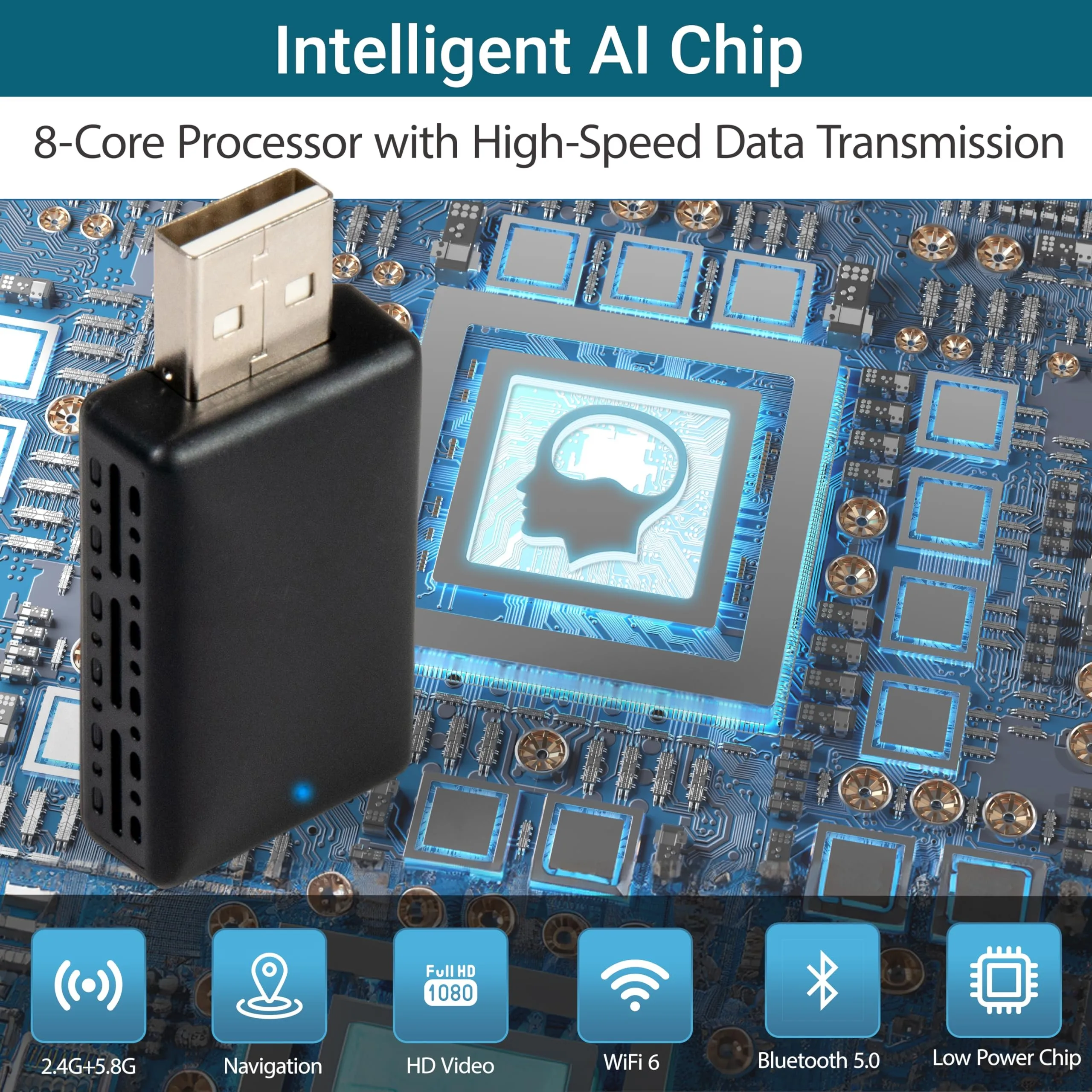 

2-in-1 Wireless CarPlay AI Box, designed to eliminate clutter and unlock true cable-free convenience