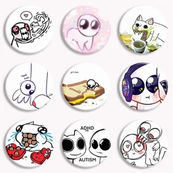 Creative Funny Creature TBH Meme Button Pin ADHD Autism Tbh Cute Brooch Badge Bag Hat Cloth Deocr Accessories Friends Gift 58mm