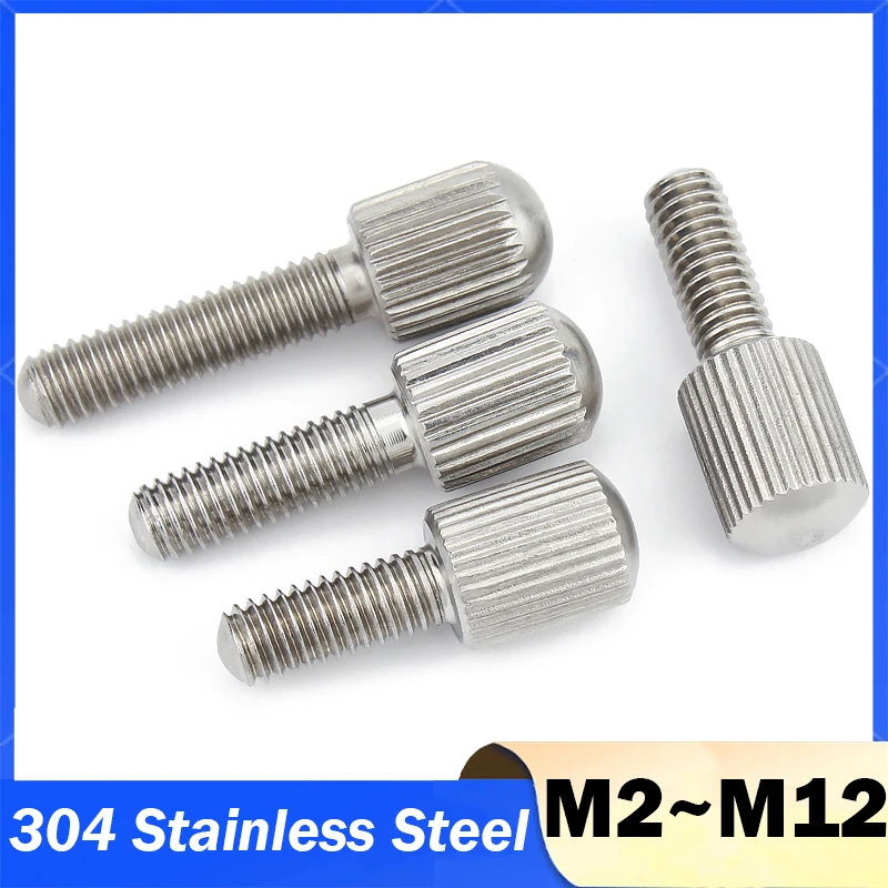 

M2 M2.5M3 M4 M5 M6 M8 M10 M12 GB836 304 Stainless Steel Small Head Knurled Thumb Screws