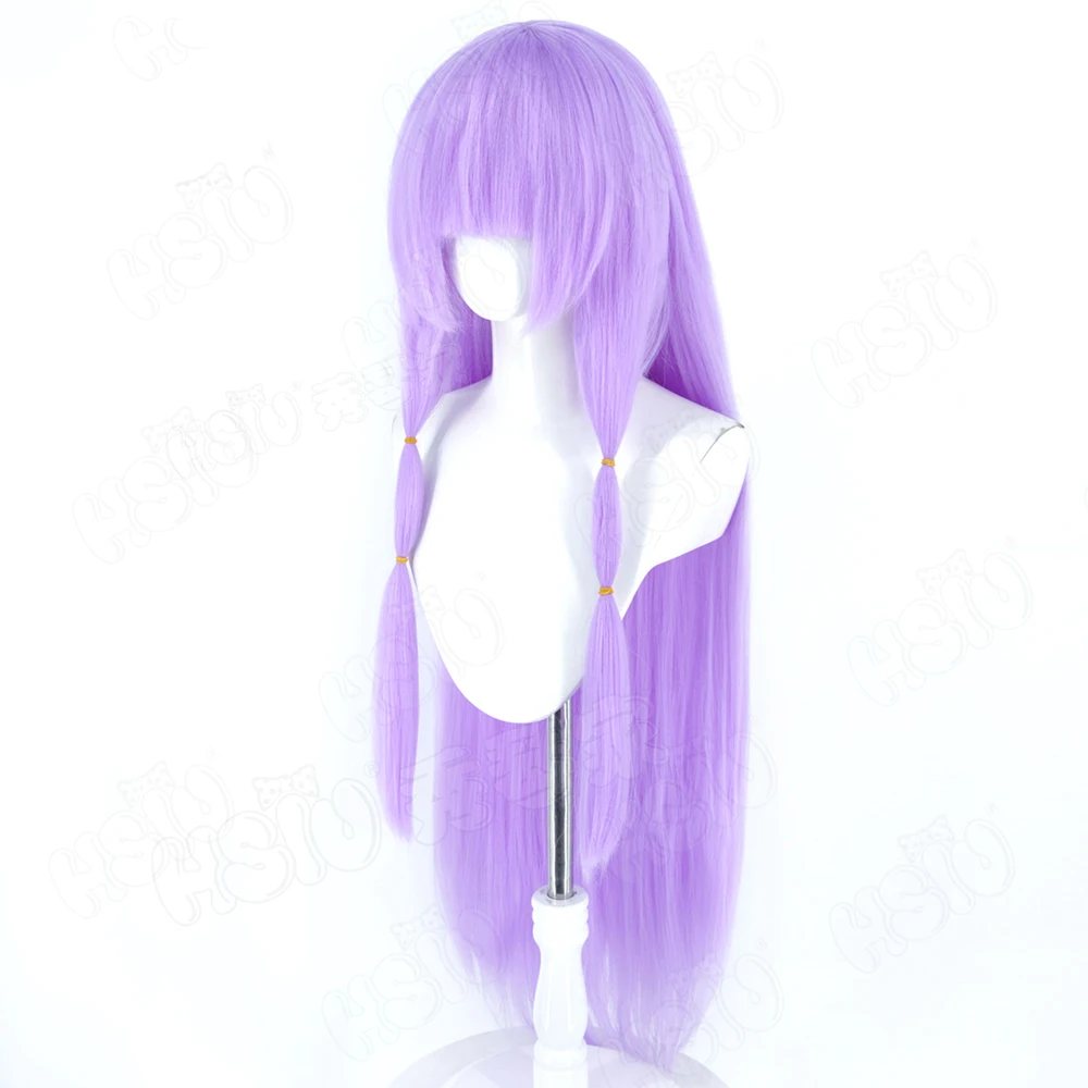 Touhou Project Patchouli Knowledge Cosplay Wig Taro Purple Long Hair Synthetic Wig+Wig Cap Party Halloween Wig