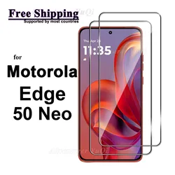 Screen Protector for Motorola Edge 50 Neo Tempered Glass Crystal HD 9H Transparent Anti Scratch Case Friendly High Aluminum