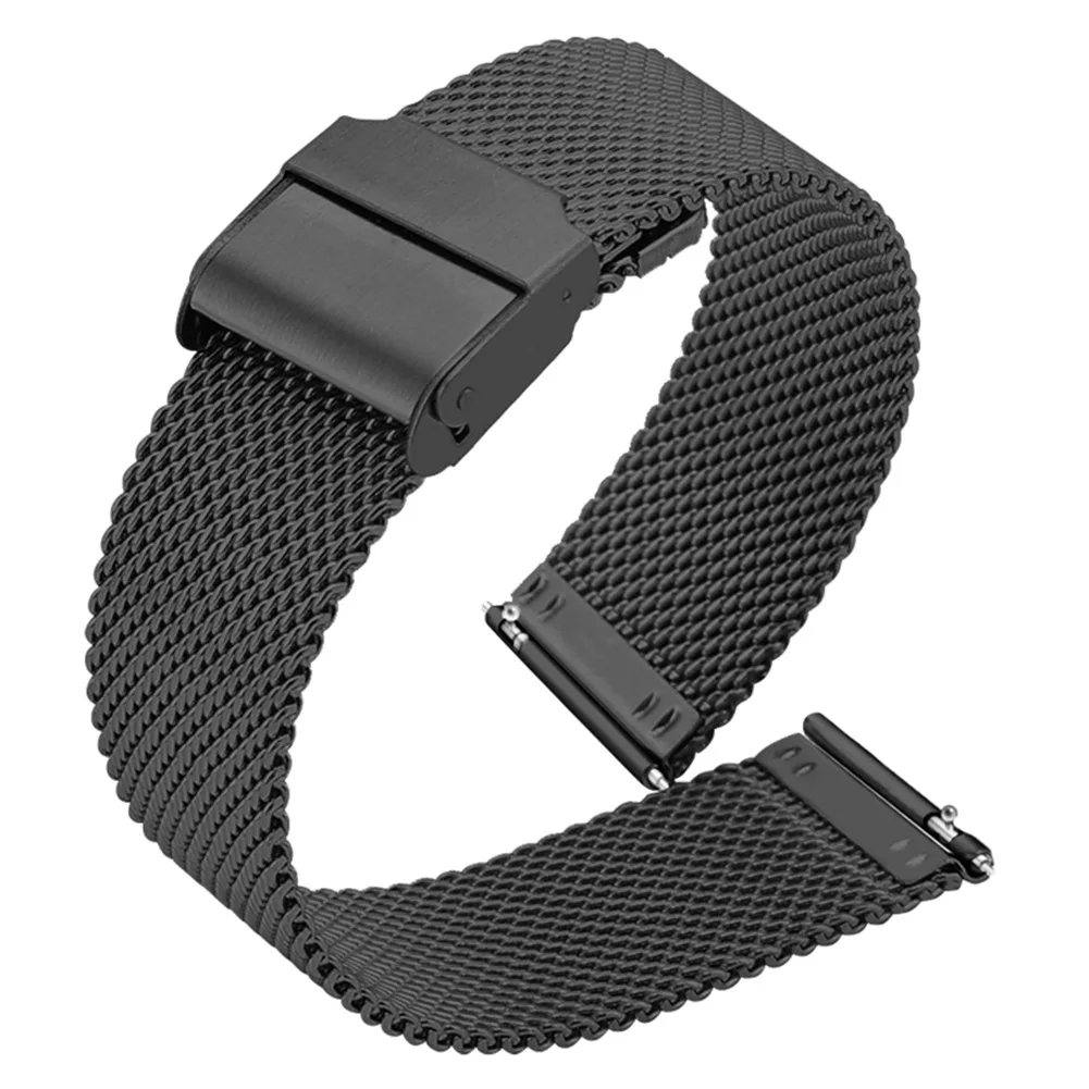 Precise and Symmetrical Buckle and Firm and Stable Fitting Our Milanese Loop Smart Watch Band In Ten Different Sizes