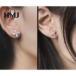GRA Moissanite Stud Earrings 925 Sterling Silver Lab Diamond Mossanite Earring for Women Men Lover Marquise Moissanite Ear Stud