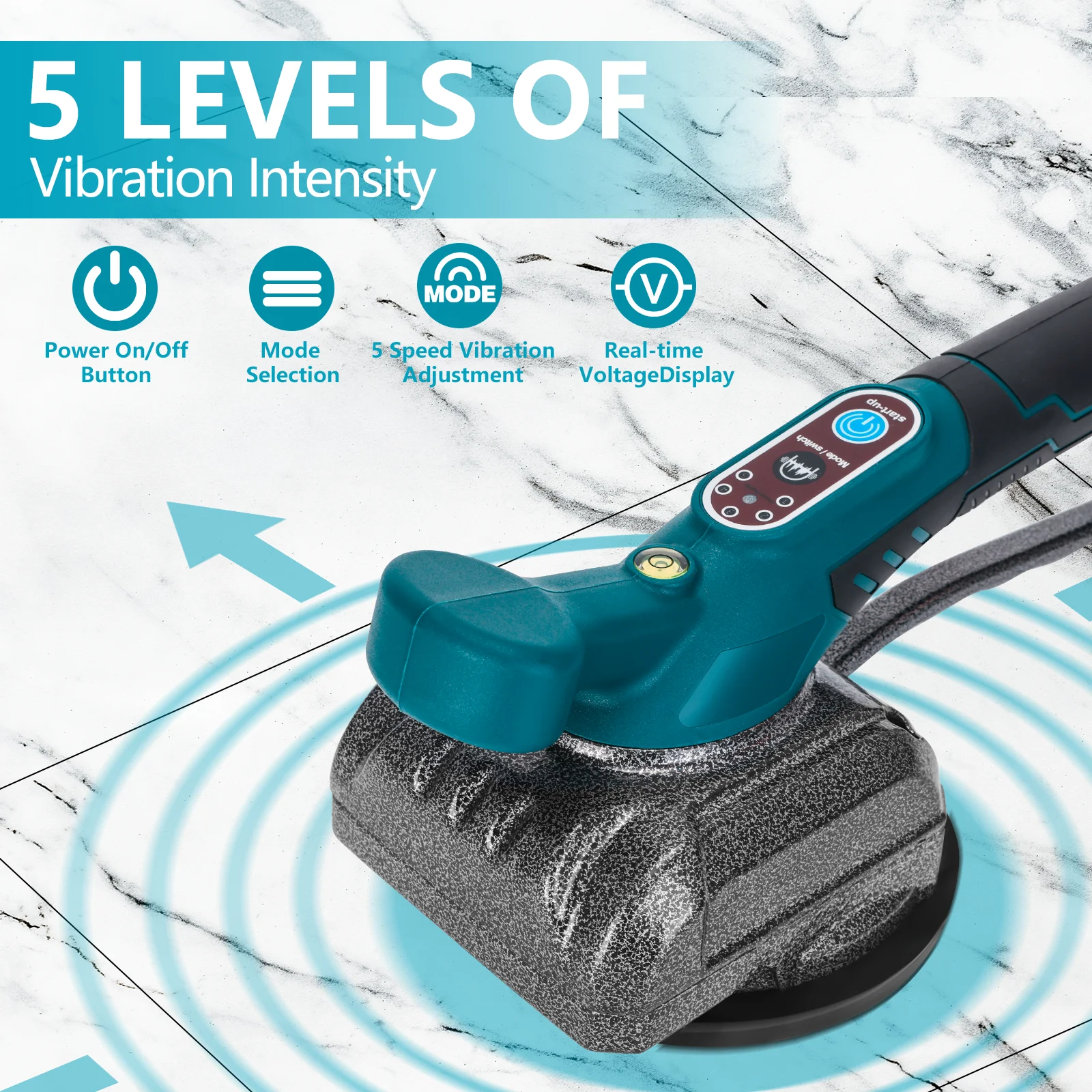 Mesin Pemasangan Ubin untuk Baterai Makita 18V 5 Kecepatan Mesin Pemasangan Ubin Alat Listrik Lantai Dinding Listrik Meratakan Getaran