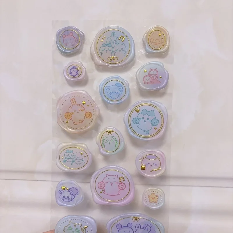Chiikawaed Cute Cartoon Wax Seal Stickers Self‑Adhesive Decor Decals for Journal Scrapbook Notebook DIY Handcraft Stationery - view 3