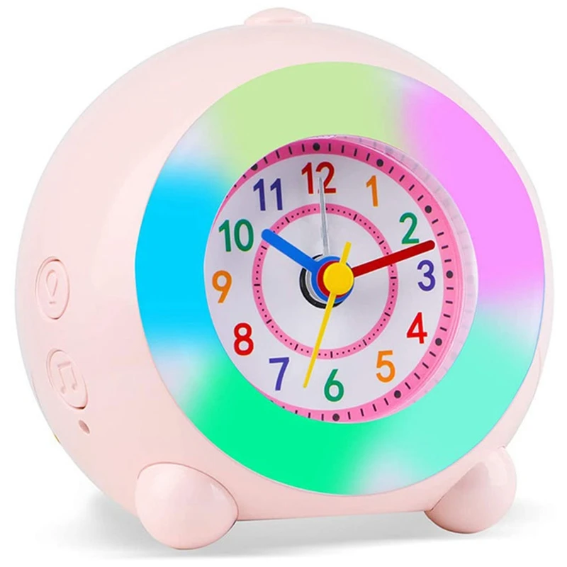 

Children's Silent Alarm Clock Peach Bedroom Bedside Alarm Clock Cute Cartoon Desktop Clock Learning Electronic Clock