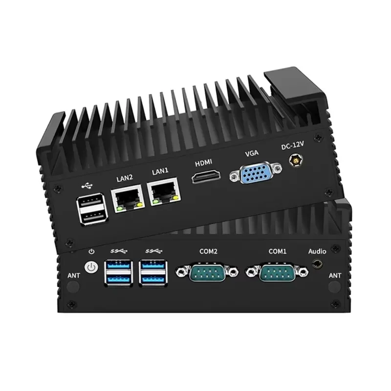 Portable Fanless Industrial Mini PC Core I5-4200U Dual LAN 16GB DDR3L M.2 NVMe Support Embedded Pfsense Quad 16GB RAM