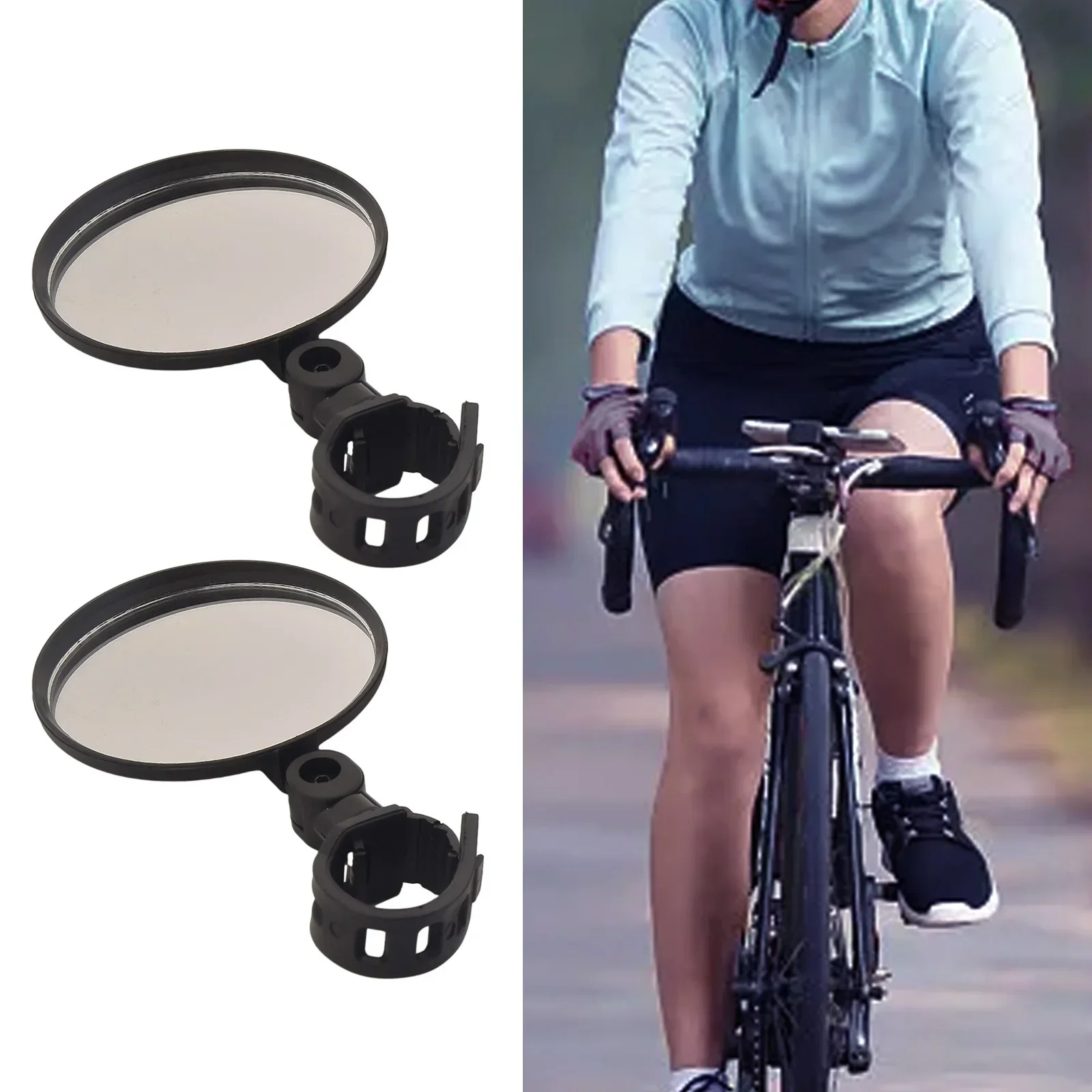 Handlebar Rear View Glass Round Accessories Adjustment Mirror Mountain Bikes Multi-Angle Road Bike Bicycle New