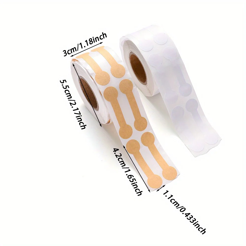 500Pcs/Roll Blank Paper Price Tags Portable Self Adhesive Stickers Jewelry Hangtags Necklace Ring Display Packaging Wholesale
