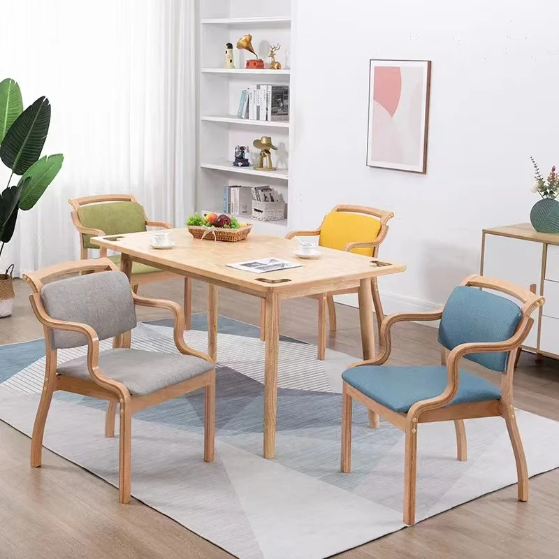 

Nursing home senior-friendly dining table, household, solid wood table, wellness, center
