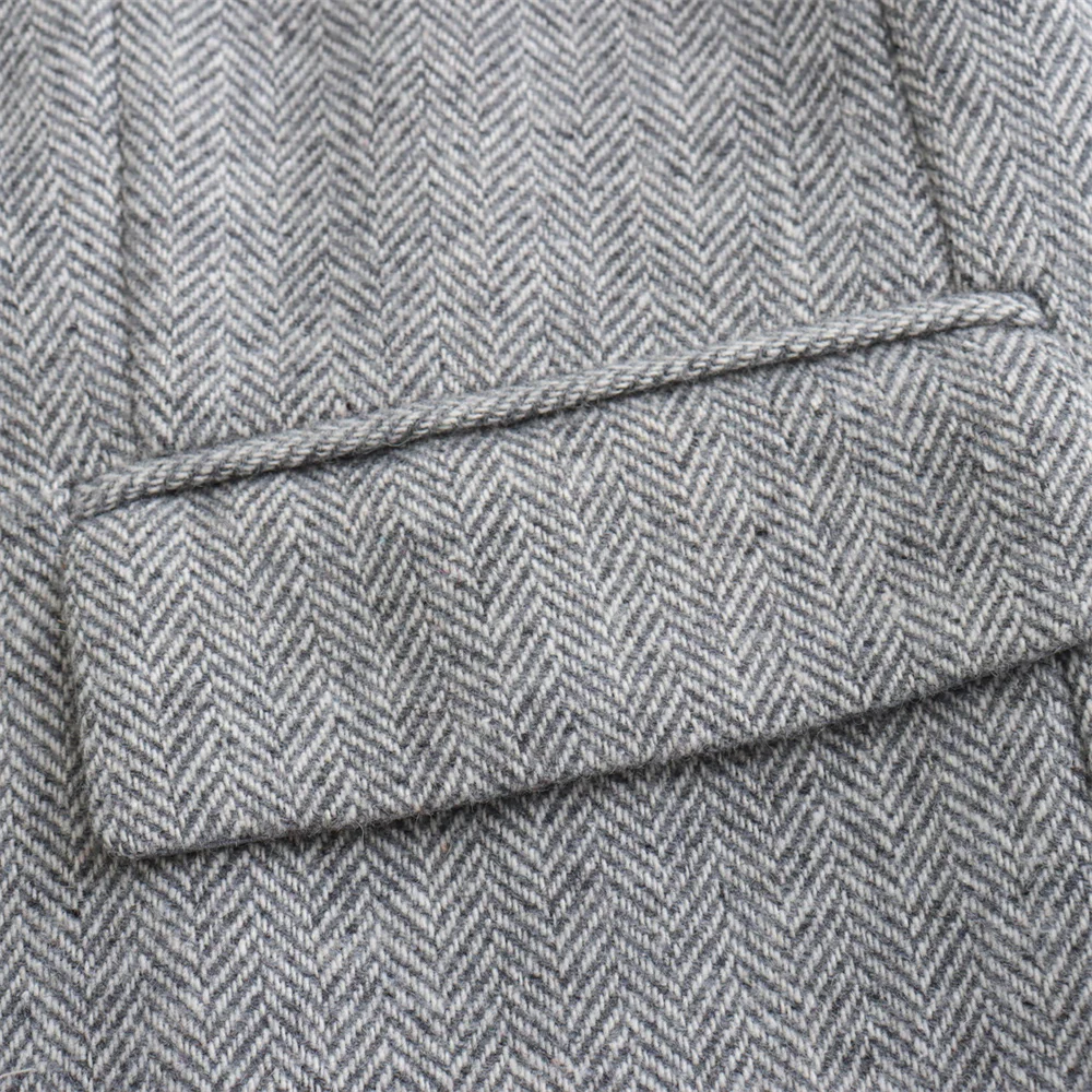 PB&ZA 2024 Spring New Women\'s Fashion and Versatile Herringbone Twill Straight Cut Suit Coat