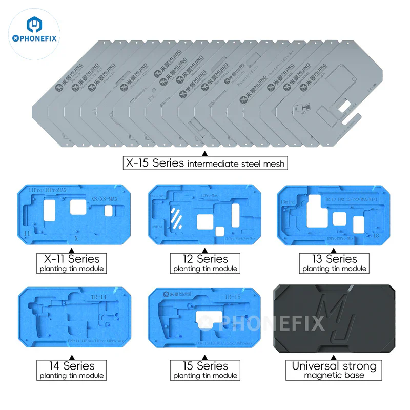 Mijing Z20 Pro 22 in 1 Middle Layer Reballing Platform For iPhone X -11 12 13 14 15 Pro Max Motherboard Soldering Repair Tools