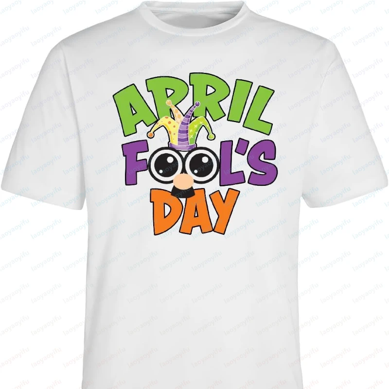 Inktastic April Fools Day with Funny Face Replacing O Adult Performance T-Shirt Oversized Tshirt Harajuku Women Clothing Y2k Top