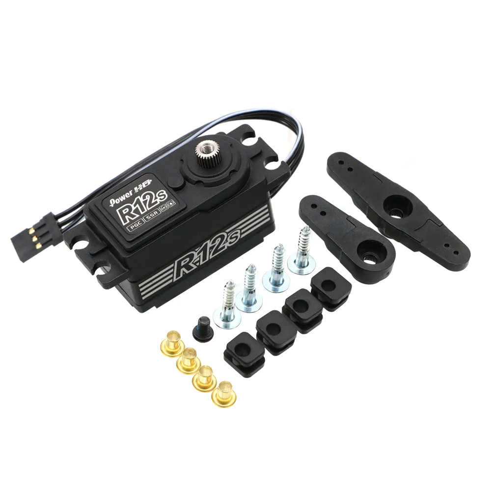 Power HD R12S 12KG High Torque Brushless Metal Gear Servo 6.0-8.4V for 1/10 Rc Electric Car