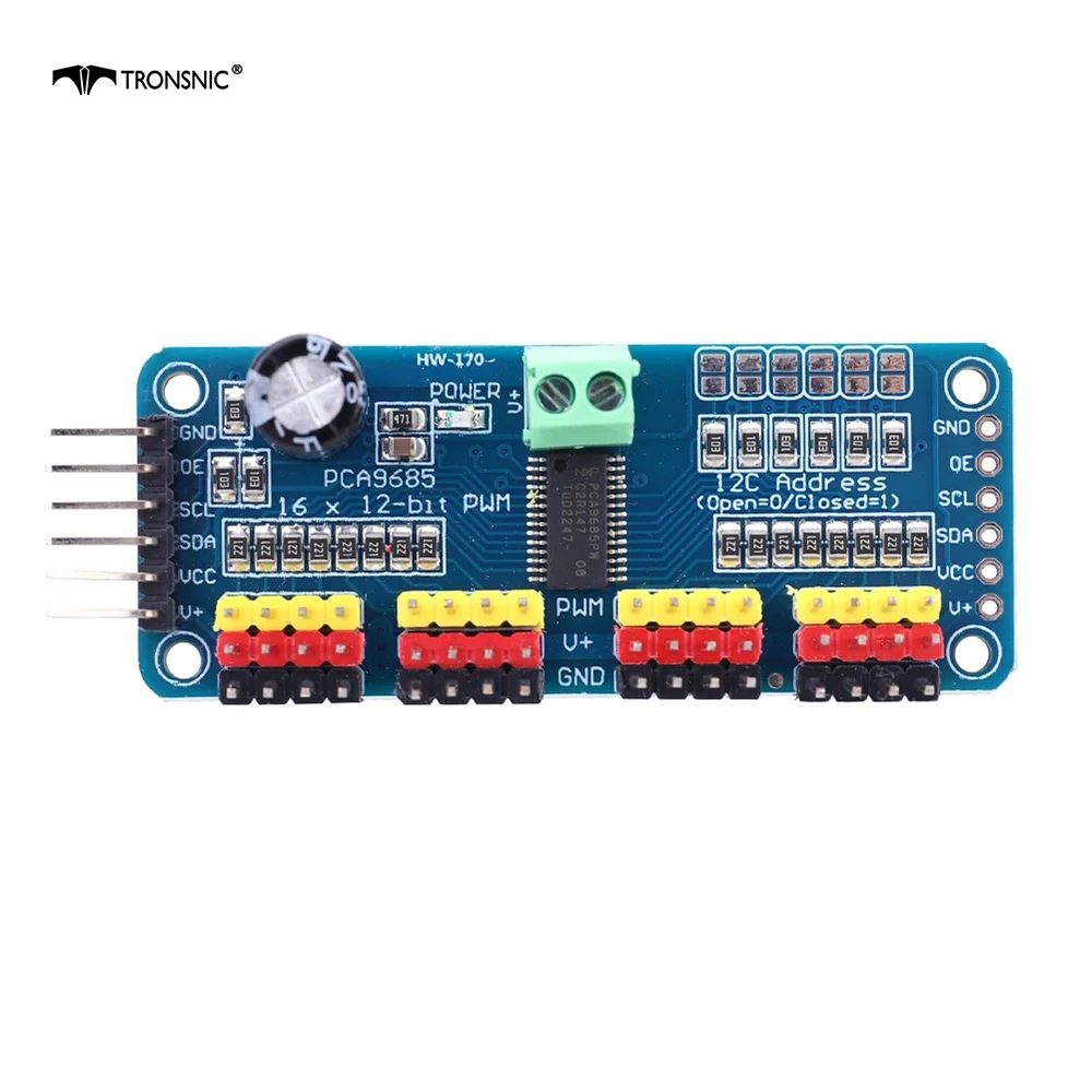 PCA9685 16 Channel 12Bit PWM Servo Drive Board Robot Controller I2C IIC Interface Driver Module for MG90S SG90 MG995