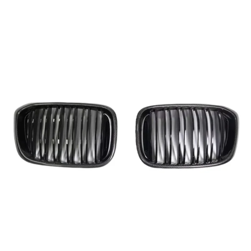 Carbon Fiber Front Bumper Radiator Grille Exterior Upgrade Mod Trim Fit Sport Compact SUV