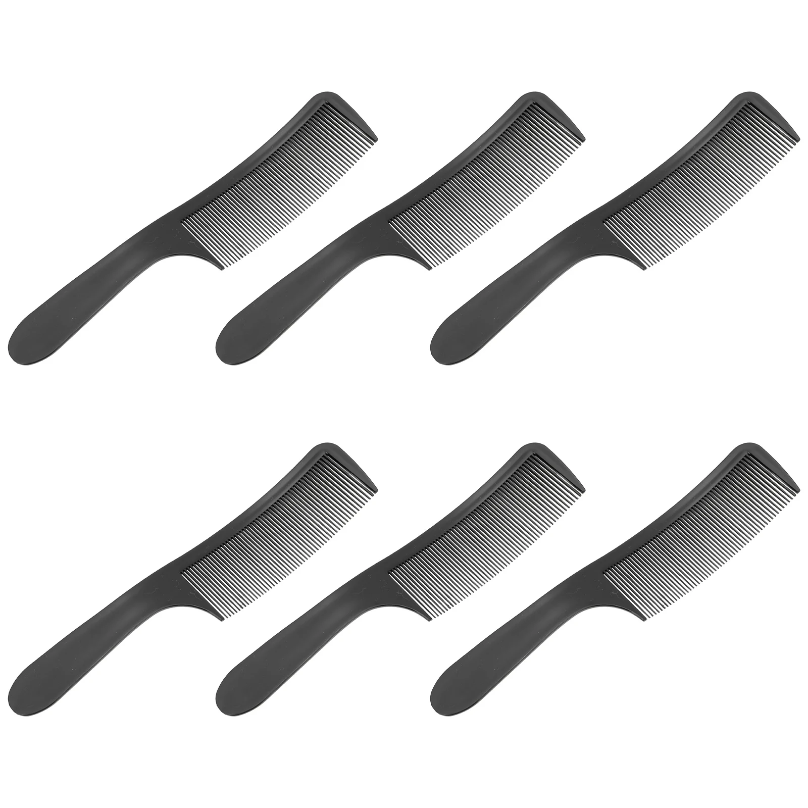 

6 Pcs Flat Comb Professional Plastic Salon Hairdressing Brush for Wet Dry Hair Massaging Scalp Efficient Detangle Portable