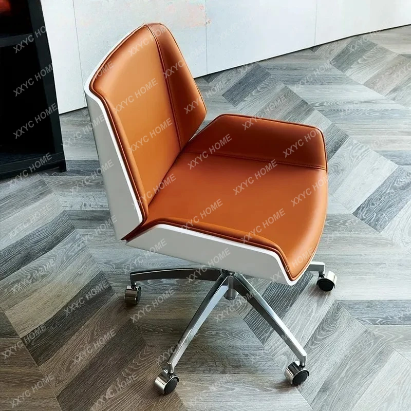 

Low back meeting room office chair simple modern leather chair reception