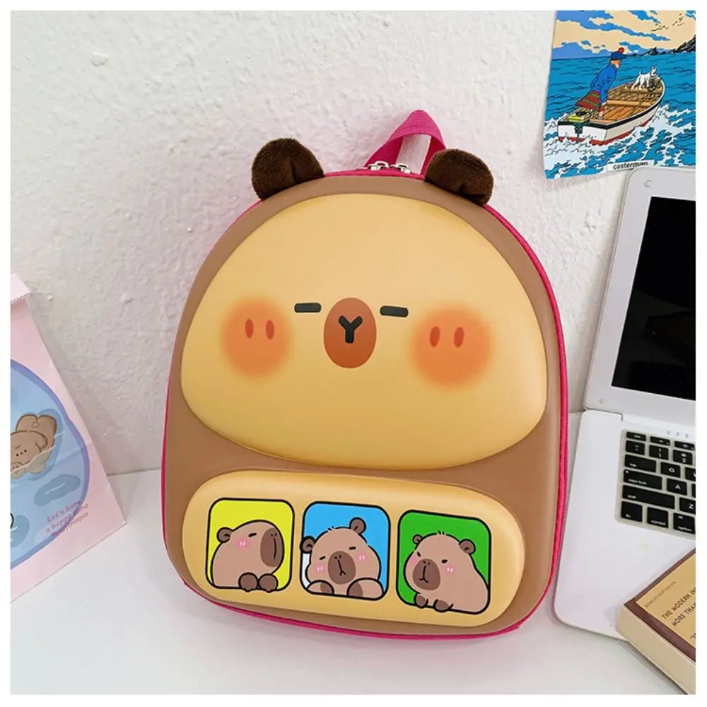 High Quality 3D Backpack Capybara Large Capacity Shoulders Bag Waterproof Lightweight Bookbags Back To School