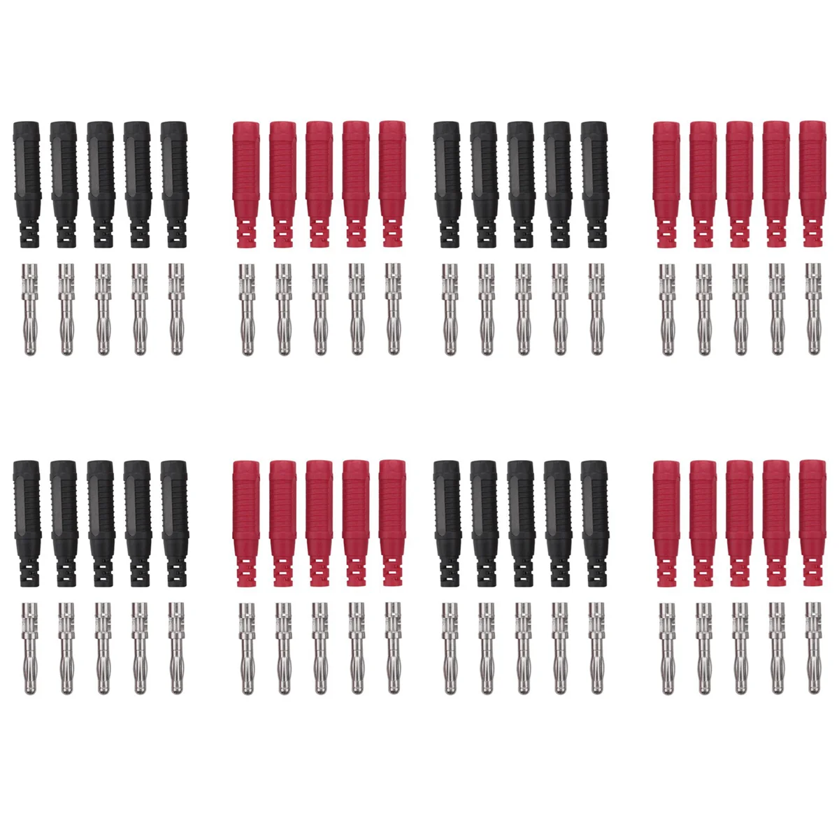 40 pièces 4mm fiches banane soudure bricolage fiche banane connecteurs mâles adaptateurs pour multimètre fils de Test sondes