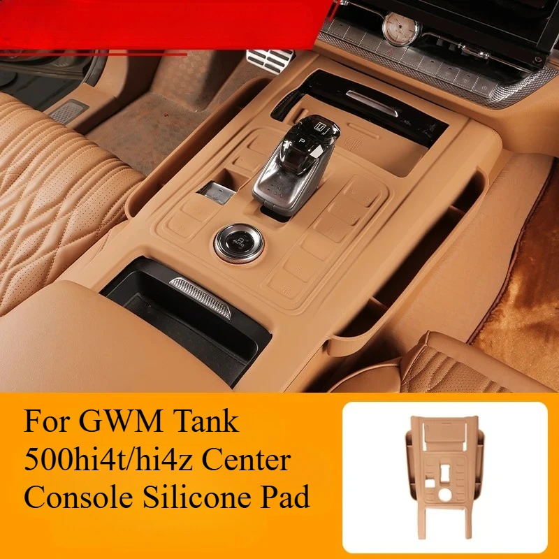 

For GWM Tank 500hi4t/hi4z Center Console Silicone Pad with Storage Box Anti-scratch Gear Shift Panel Protective Mat Accessories