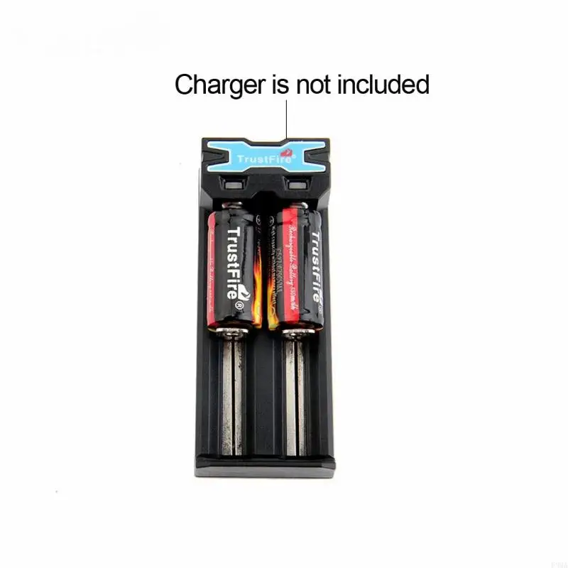 F3MA 2 batterie 16340 ricaricabili agli ioni litio CR123A 3,7 V per torcia fotografica