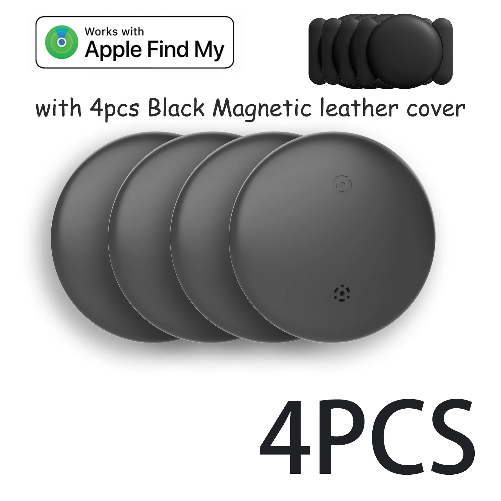 4pcs With Cover One Year Long Standby Button Battery Intelligent Anti-Theft and Anti Loss Mini GPS For IOS IPhone FInd My App