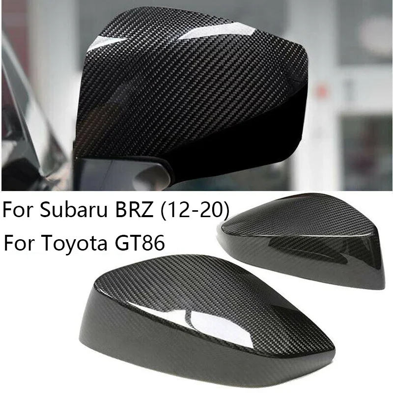 

Real Carbon Fiber Car Door Wing Rear View Side Mirror Covers For Toyota GT86 Subaru BRZ Trim Cap Auto Parts Accessories