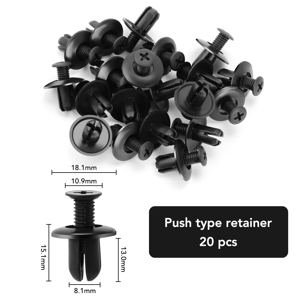 6 Size 100pcs Auto Fastener Clip Mixed Fastener Kit For mitsubishi lancer asx outlander pajero l200 for Samsung QM6 QM3