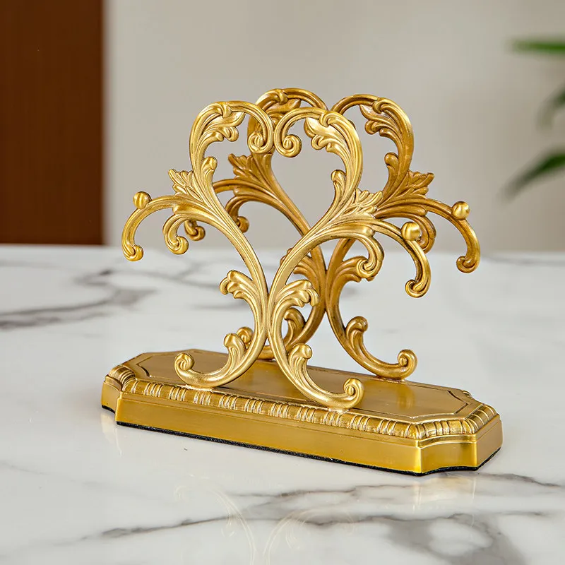 

Настольная вертикальная подставка для салфеток из латуни для кафе и ресторанов, элитный декор для дома и офиса
